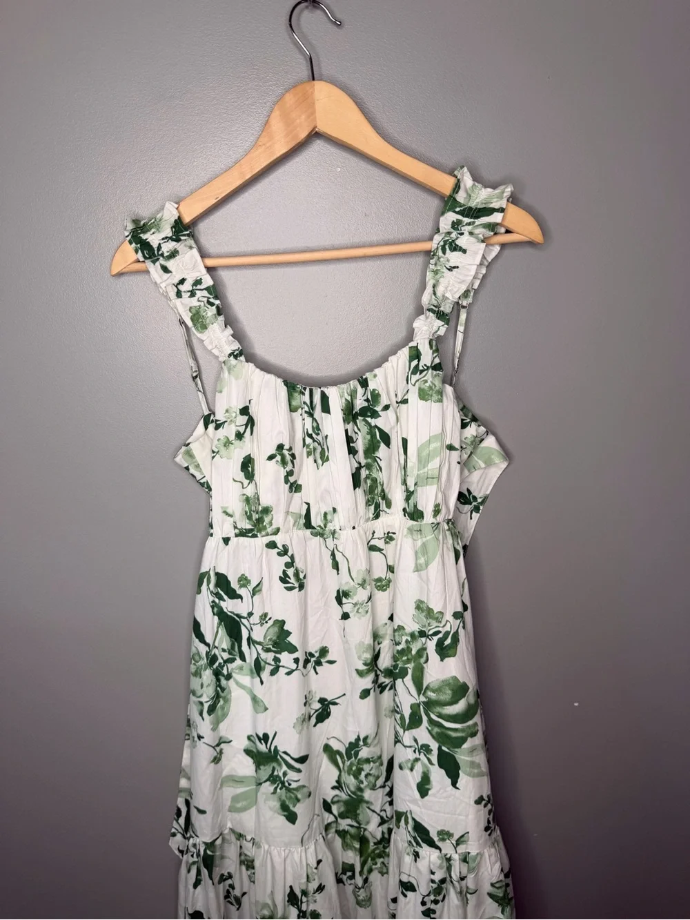 Abercrombie & Fitch Bow Back Poplin Maxi Dress